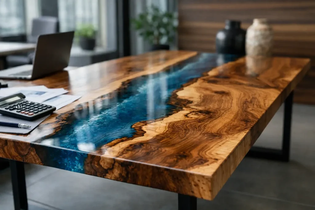 Precio de mesa de río de resina: qué lo define