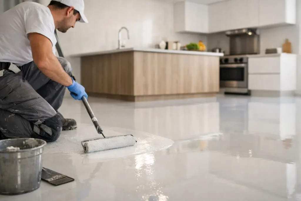 Instalar suelo epoxi en cocina sin errores