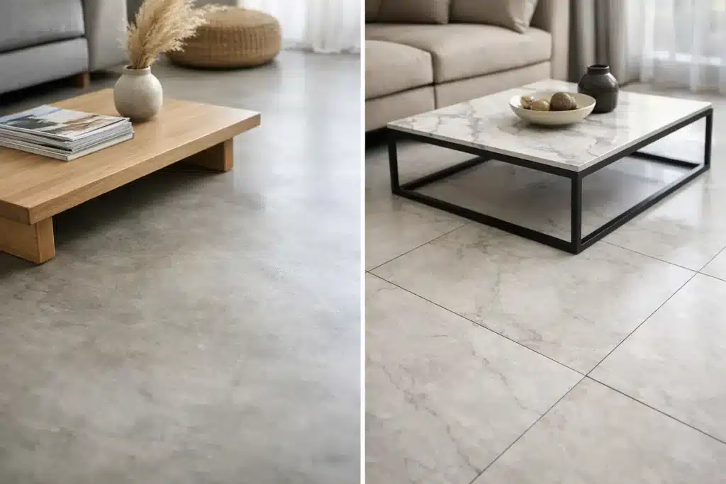 Microcemento versus porcelánico cuál elegir