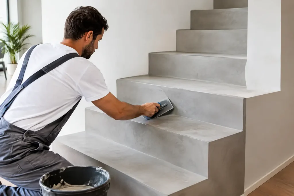 Cómo aplicar microcemento en escaleras sin fallos
