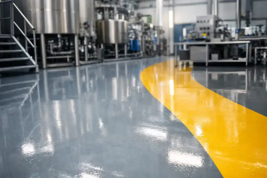Obra industrial epoxi: resistencia con diseño